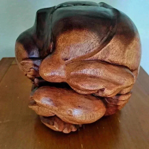 Wooden SCULPTURE HAND CARVED VINTAGE - Picture 2 of 7